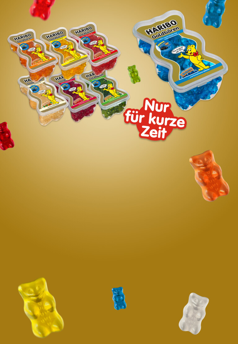 Zu sehen sind die 450g Dosen im Goldb&auml;ren Format. Sortenrein in den Geschmacksrichtungen Blaubeere, Himbeere, Zitrone, Orange, Apfel, Erdbeere und Ananas.  Nur f&uuml;r kurze Zeit erh&auml;ltlich.