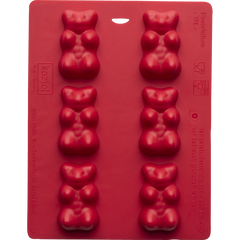 Eisw&uuml;rfelform Goldb&auml;ren, rot