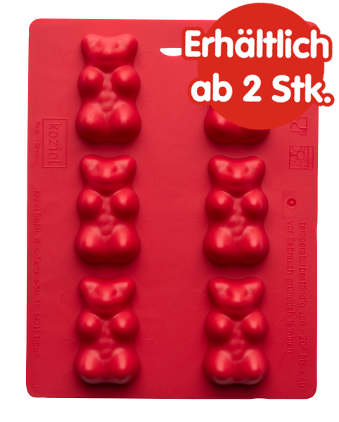 HARIBO Eiswürfelform Goldbär, rot