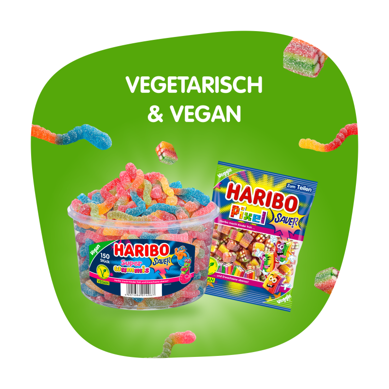 Vegetarisch und Vegan Pixel und Super Wummis