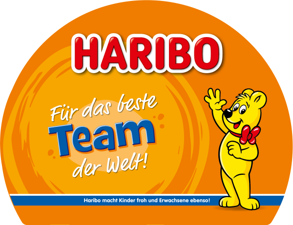 HARIBO Etikett "Für das Beste Team"
