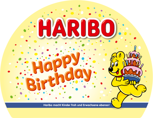 HARIBO Etikett "Happy Birthday"