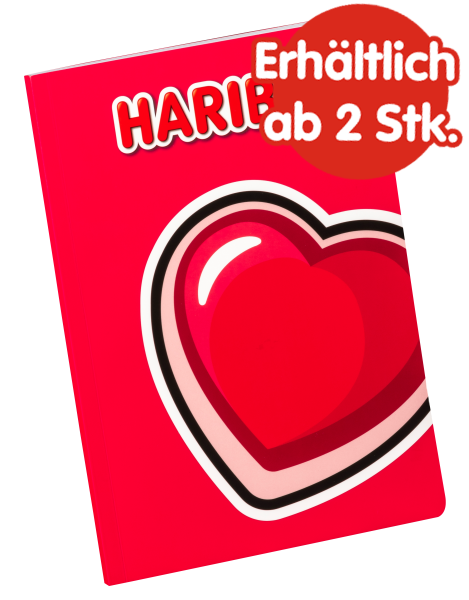 HARIBO Notizbuch HERZ, A5