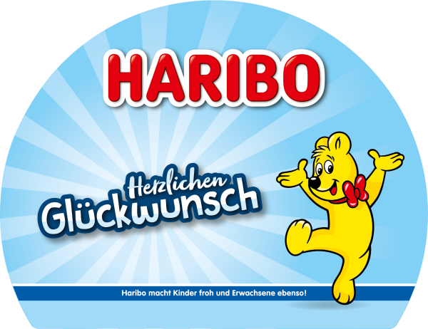 HARIBO Etikett "Glückwunsch"