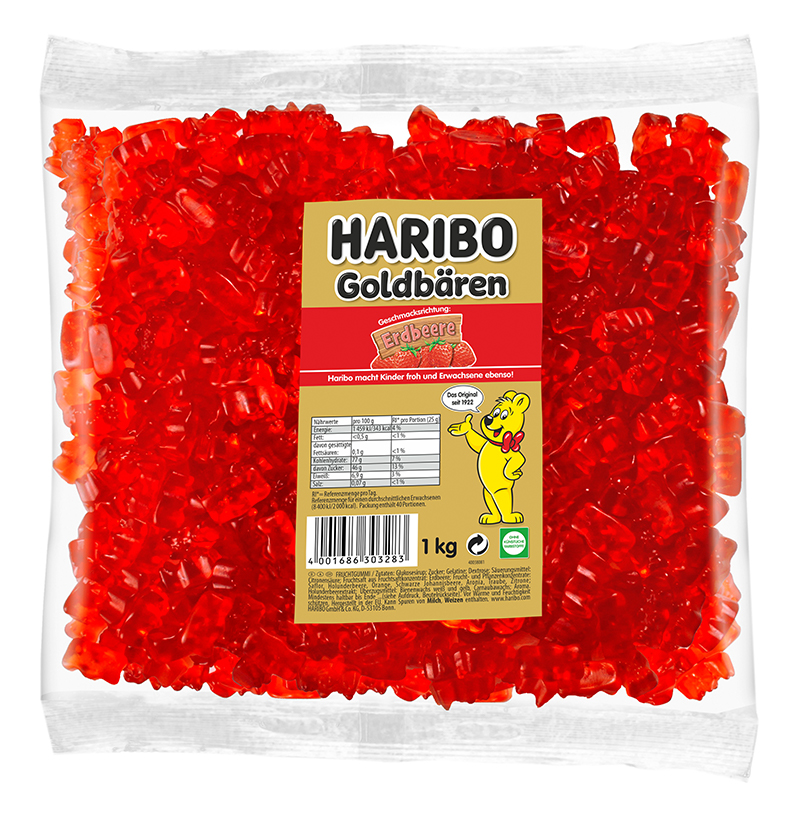GOLDBÄREN SORTENREIN Erdbeer | HARIBO Online-Shop